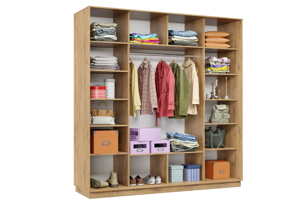 Шкафы-купе 3-х дверные, Шкаф-купе Премьер 34  (01РБ;01РБ;01РБ) фасады ромб белый/трёхдверный/Профиль чёрный муар