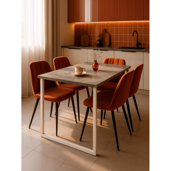 Обеденные столы, Деревянный стол Лиман 140 x 80 (белые ноги)