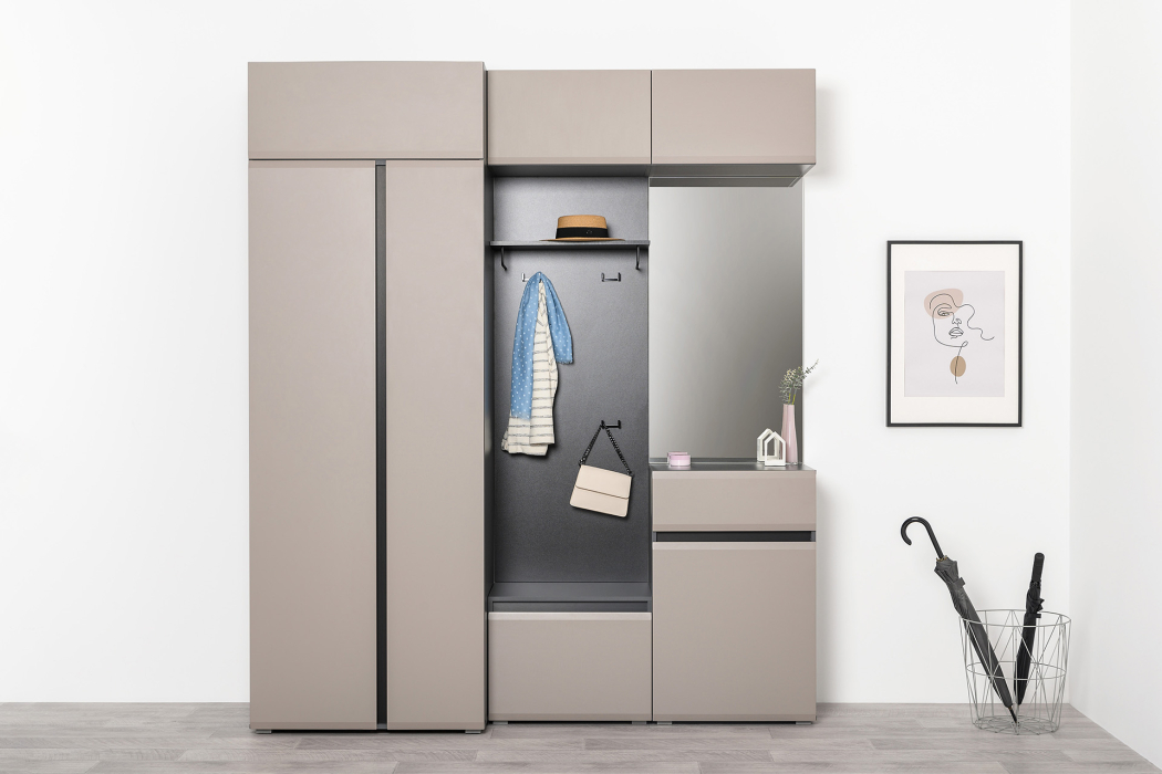 Тумбы, Комод Сидней 16.231.02, антрацит, веллюто капучино