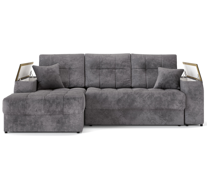 Диваны угловые в гостиную, Угловой диван-кровать Лас-Вегас левый, шенилл