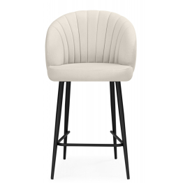 Стул полубарный на металлокаркасе Бэнбу некрутящийся marseille (чёрный)