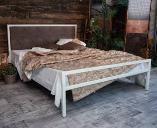 Кровать в стиле лофт Лоренцо 1.2 (Белый)