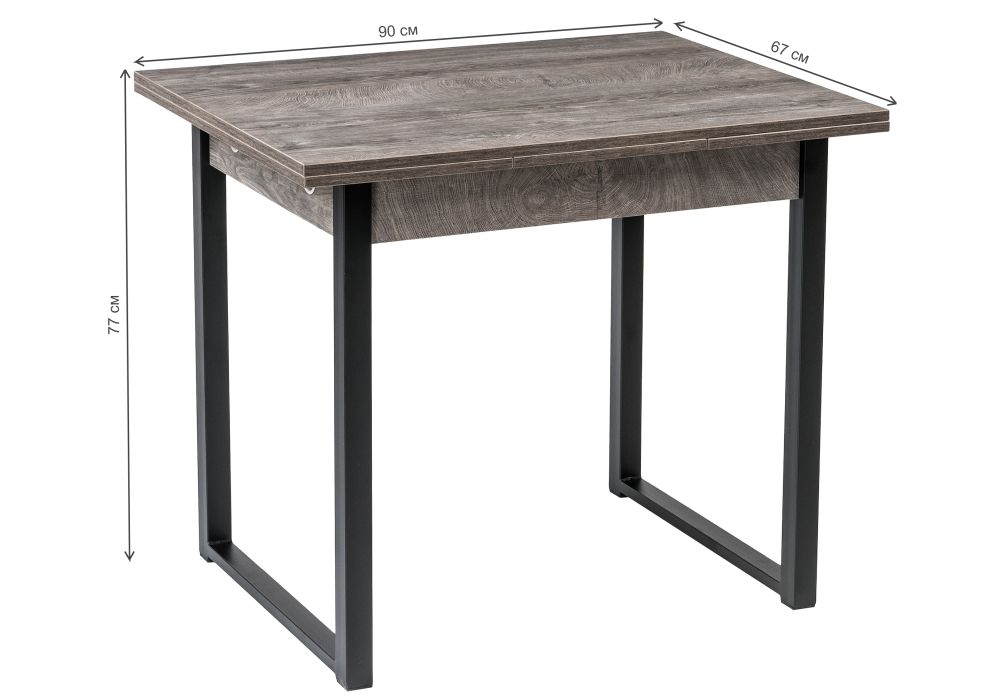 Обеденные столы, Стол деревянный Форли (черный матовый)