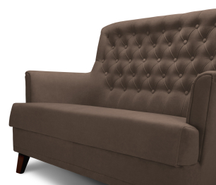 Диван прямой нераскладной Каприз, микровелюр