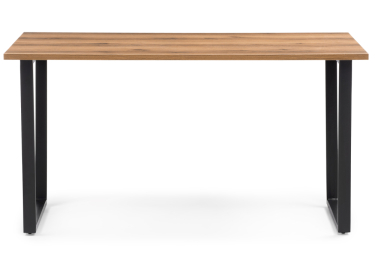 Стол деревянный Лота Лофт 140 25 мм (матовый черный)