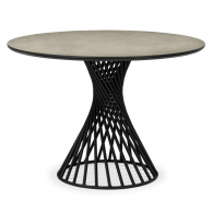 Обеденные столы, Керамический стол Вивиен 110 (чёрная нога)