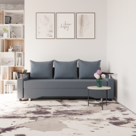 Диваны с ящиком для белья, Прямой диван Квадро-1 ППУ, велюр