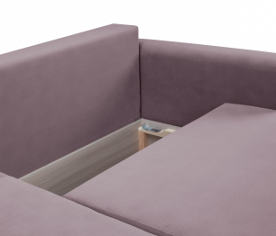 Диван угловой еврокнижка со спальным местом Мэдисон, микровелюр