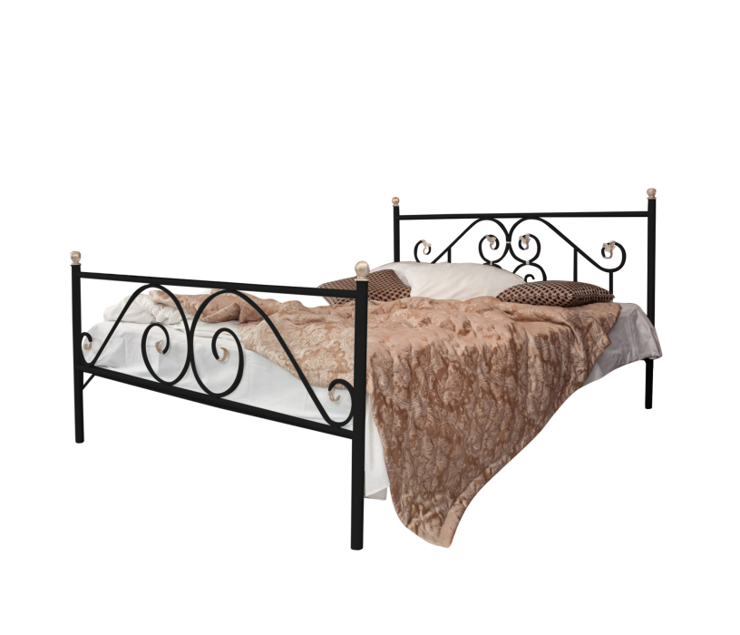 Кованые кровати, Кованая кровать Камелия 1.8 с двумя спинками
