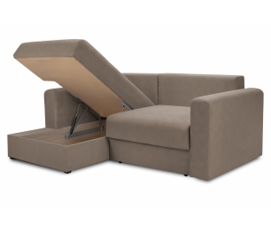 Диван угловой еврокнижка со спальным местом Мэдисон, микровелюр