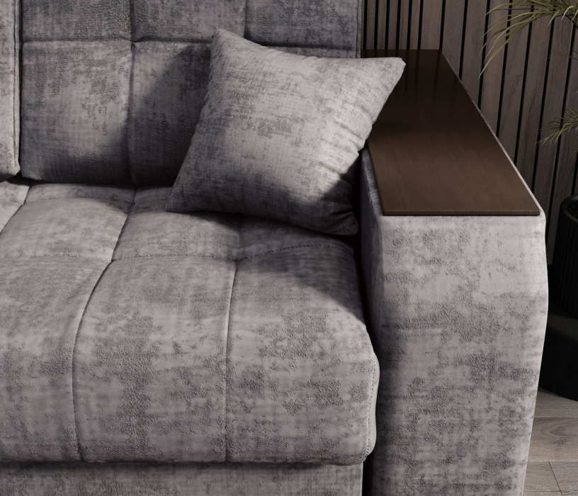 Диваны угловые в гостиную, Угловой диван-кровать Лас-Вегас левый, шенилл