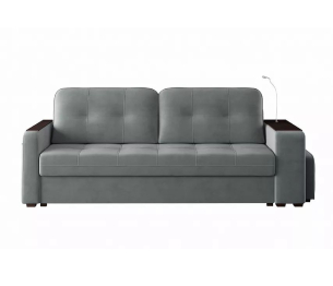 Диван-кровать прямой Smart 4 пуф справа Велюр