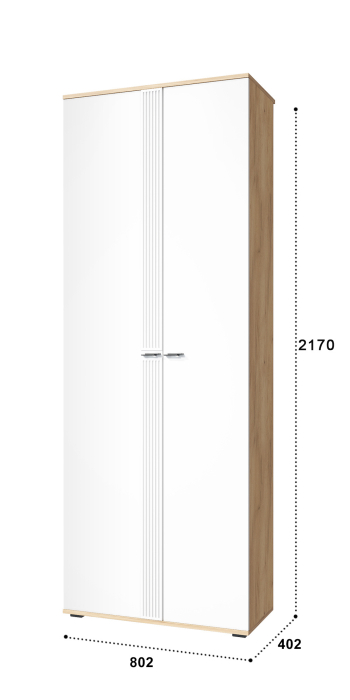 Шкафы двухстворчатые, Шкаф для одежды Эмилия ЭЛ-13К глухой