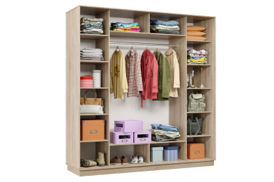 Шкаф-купе Премьер 34 (01ЗГ;01ЗГ;01ЗГ) фасады зеркало графит/трёхдверный/Профиль чёрный муар