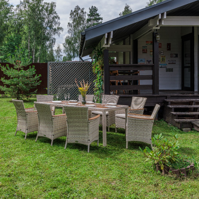 Комплекты мебели, Обеденный комплект AMELIA бежевого цвета на 8 персон