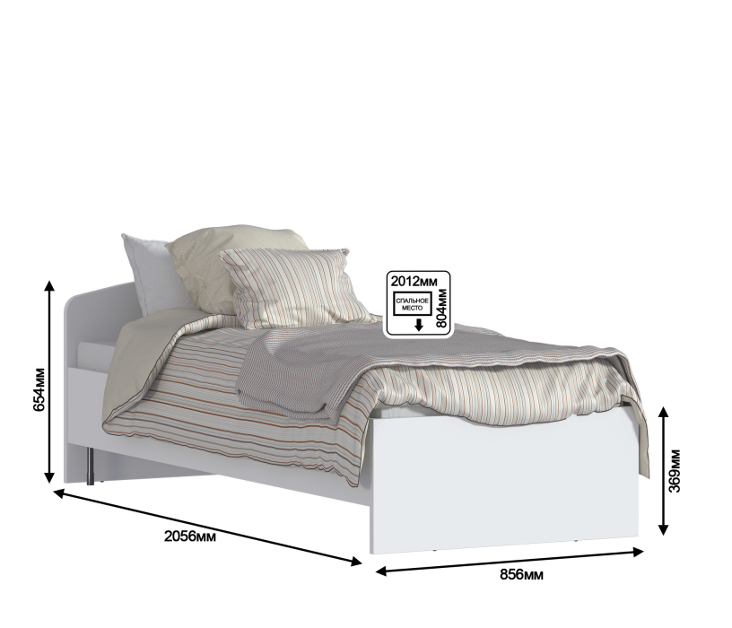 Кито, Кровать универсальная 800 Кито СБ-2227
