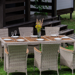 Обеденный комплект AMELIA бежевого цвета на 8 персон