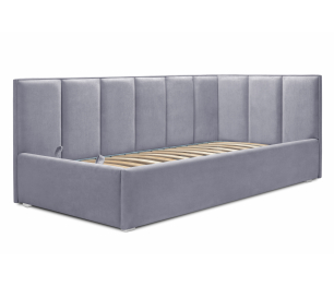 Кровать угловая 120 с подъемным механизмом, микровелюр