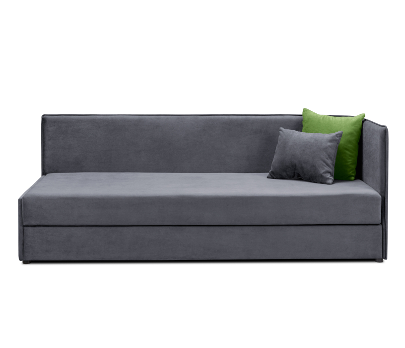 Мягкая кровать, Кровать тахта угловая Гамма с подъемным механизмом, микровелюр