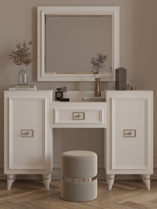 Туалетные столики, Туалетный столик Валенсия (1335х420х900) (серебро)