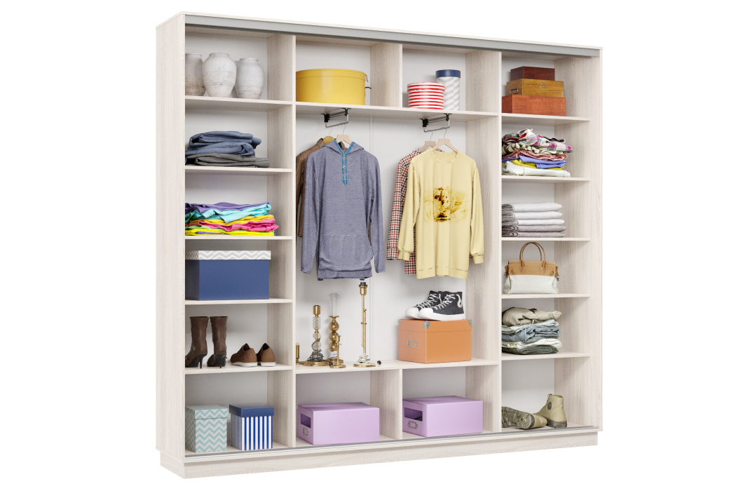 Шкафы-купе, Шкаф-купе Премьер Лайт 57 (05;05;05) трехдверный