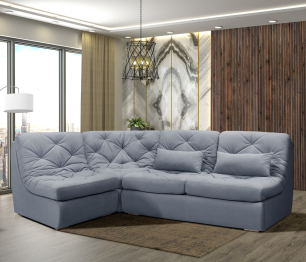 Модульный угловой диван Борнео со спальным местом, велюр
