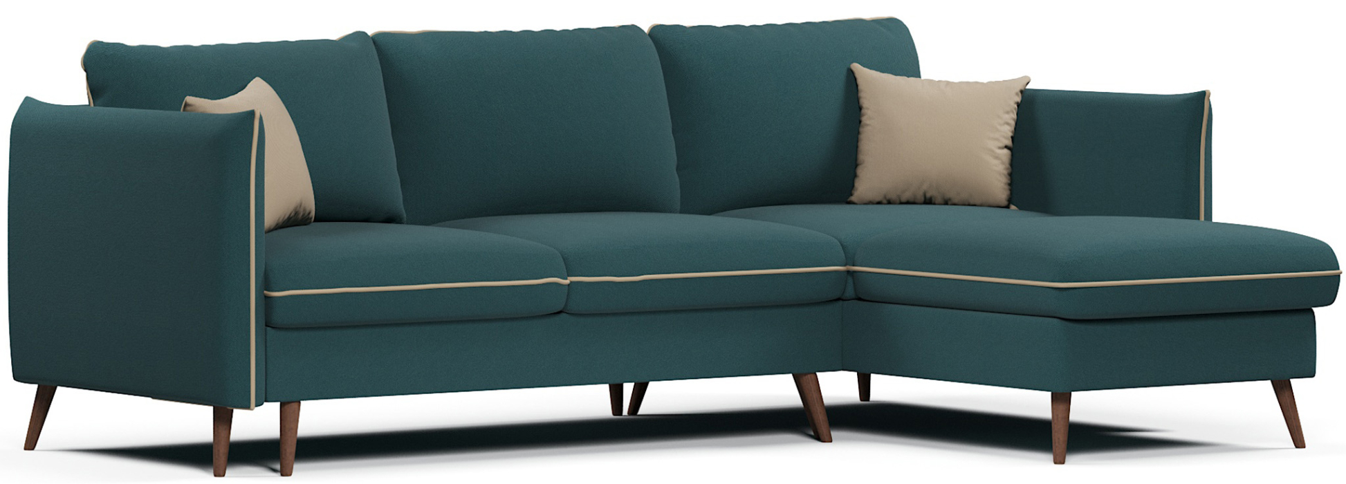 Диваны угловые, Диван угловой Пекин еврокнижка, велюр