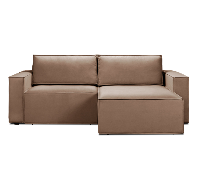 Диваны угловые в гостиную, Диван угловой Чикаго со спальным местом, микровелюр