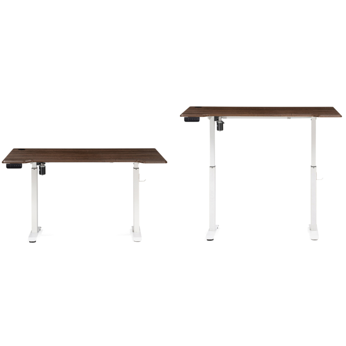 Прямые компьютерные столы, Компьютерный стол Маркос с механизмом подъема 140х80х75, белый