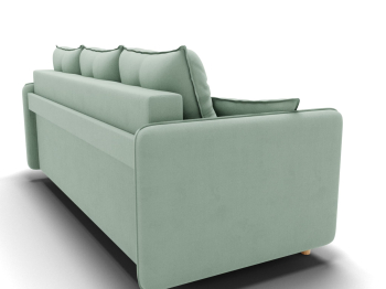 Прямой диван Лотос,еврокнижка,велюр