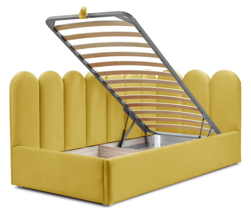 Кровати с мягким изголовьем, Кровать Мия 120 с подъемным механизмом, микровелюр