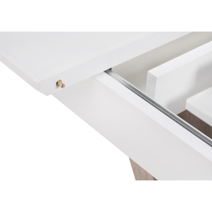 Обеденные столы, Стол Петир 120 дуб с пилением / белая шагрень