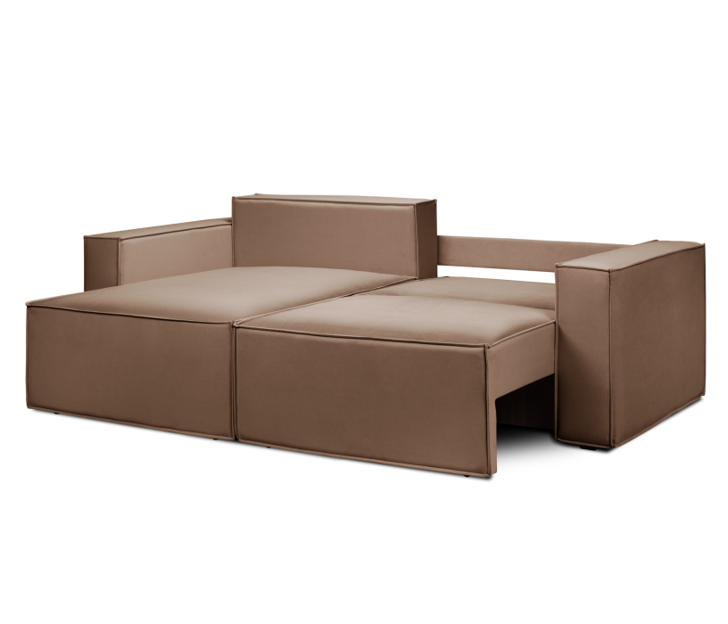 Диваны угловые в гостиную, Диван угловой Чикаго со спальным местом, микровелюр