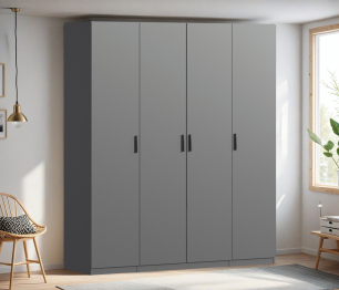 Шкаф четырехдверный Макс 2000 мм, вариант №1 (ЛДСП)