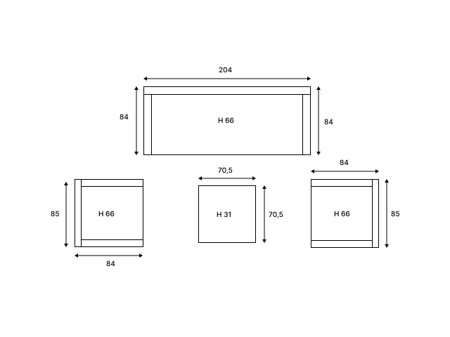 Комплекты мебели, Лаунж-зона KARL бежевая