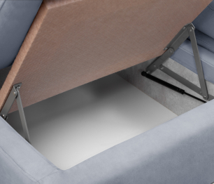 Модульный угловой диван Борнео со спальным местом, велюр