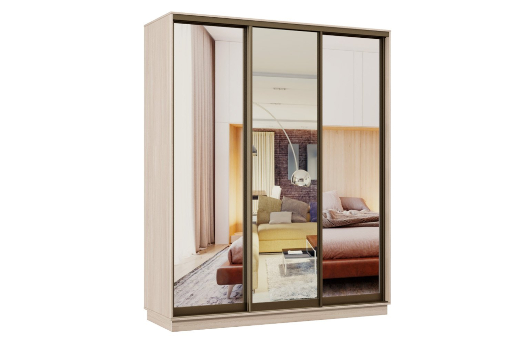 Шкафы-купе, Шкаф-купе Премьер 35 ясень шимо светлый