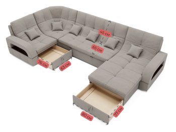 Модульный диван Майами-4,венеция,велюр