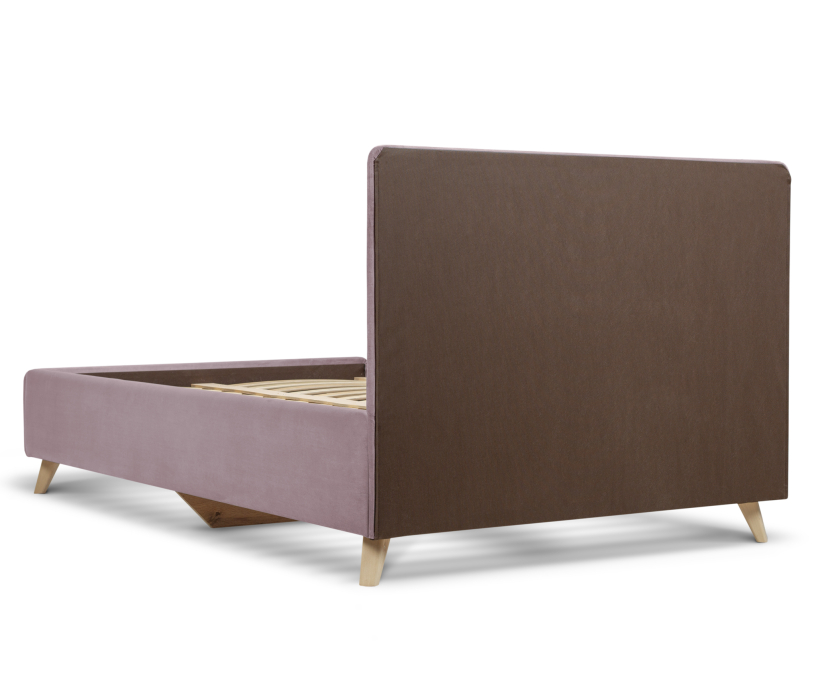 Односпальные, Кровать с мягким изголовьем Адель 0,9, микровелюр