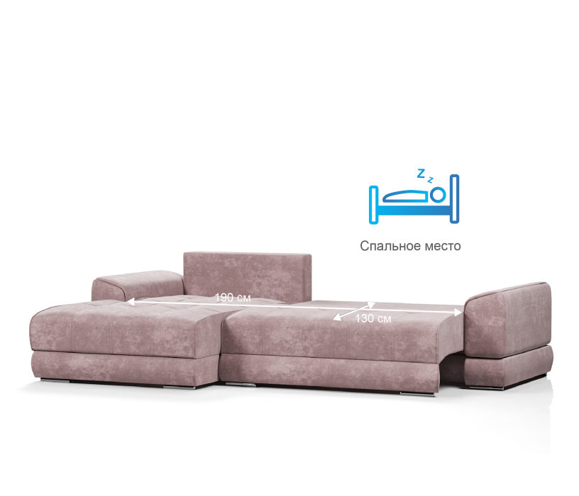 Диваны угловые в гостиную, Диван-кровать угловой еврокнижка Модерн Nordkisa,велюр