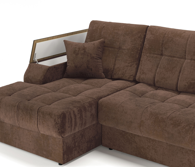 Диваны угловые в гостиную, Угловой диван-кровать Лас-Вегас левый, шенилл