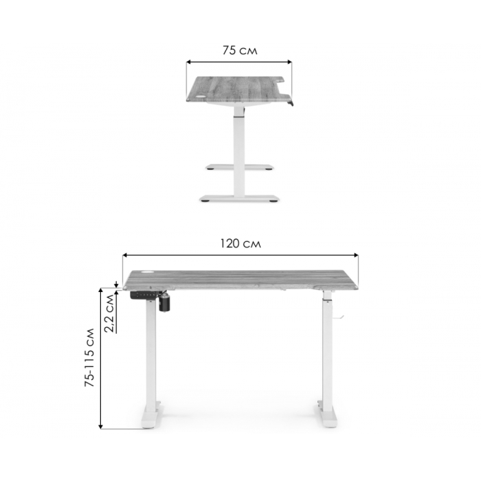 Прямые компьютерные столы, Компьютерный стол Маркос (белый)