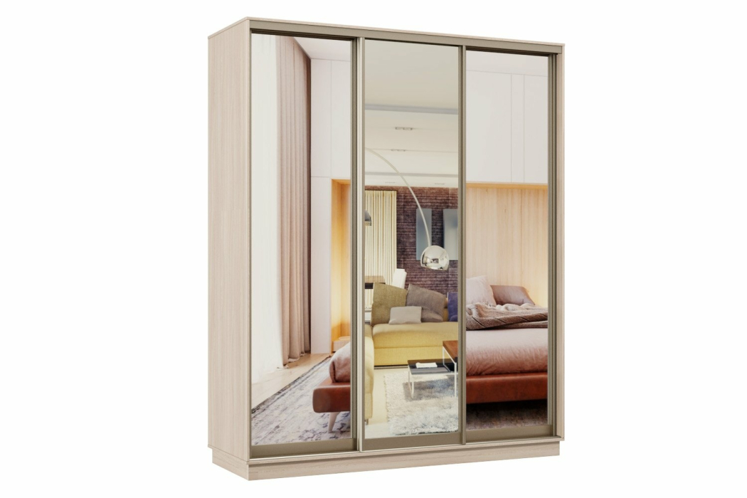 Шкафы-купе, Шкаф-купе Премьер 33 ясень шимо светлый