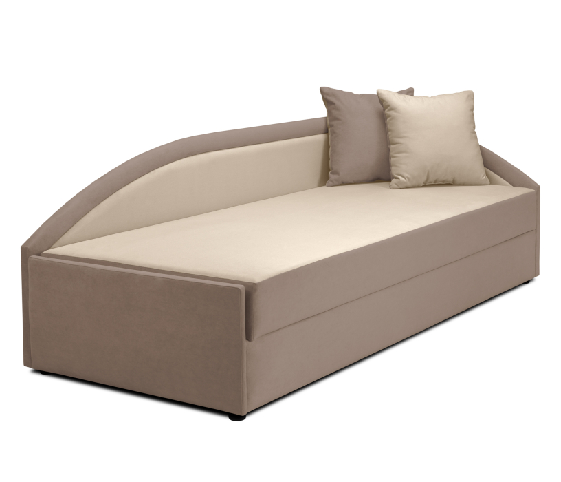 Мягкая кровать, Кровать тахта угловая Дельта с подъемным механизмом, велюр