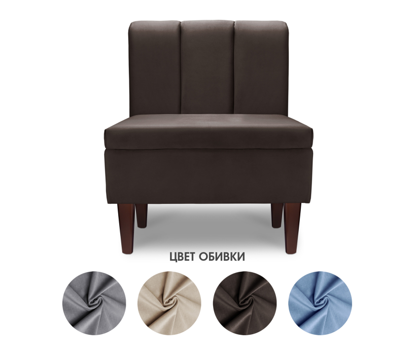 Кухонные уголки, Диван прямой с ящиком Лео 66, микровелюр