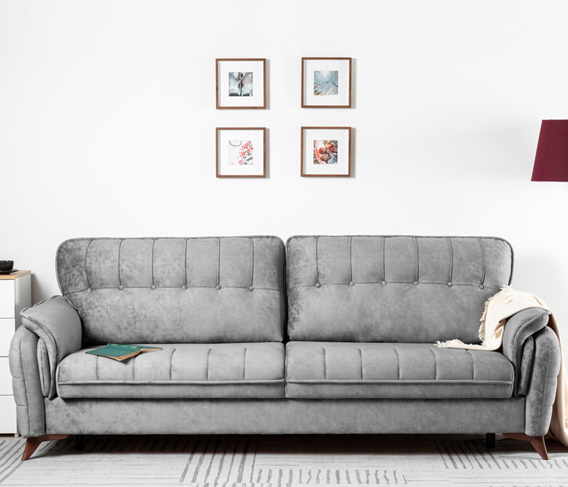 Диваны с ящиком для белья, Диван Дорис, Велюр Эверест