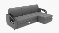 Диваны угловые в гостиную, Угловой диван Дубай-1 с оттоманкой ППУ, велюр