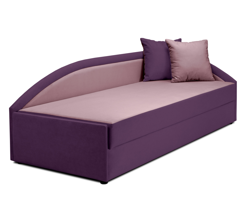 Мягкая кровать, Кровать тахта угловая Дельта с подъемным механизмом, велюр