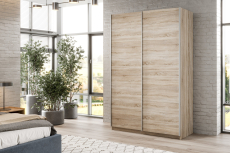 Шкафы-купе 2-х дверные, Шкаф-купе Smart 1422 2х дверный (фасады ЛДСП) профиль серебро