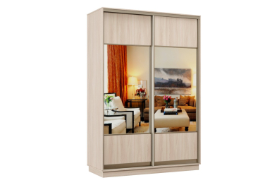 Шкаф-купе Премьер 02 Ясень шимо светлый